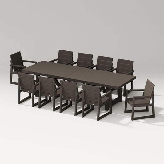 POLYWOOD Elevate 11-Piece A-Frame Table Dining Set FREE SHIPPING