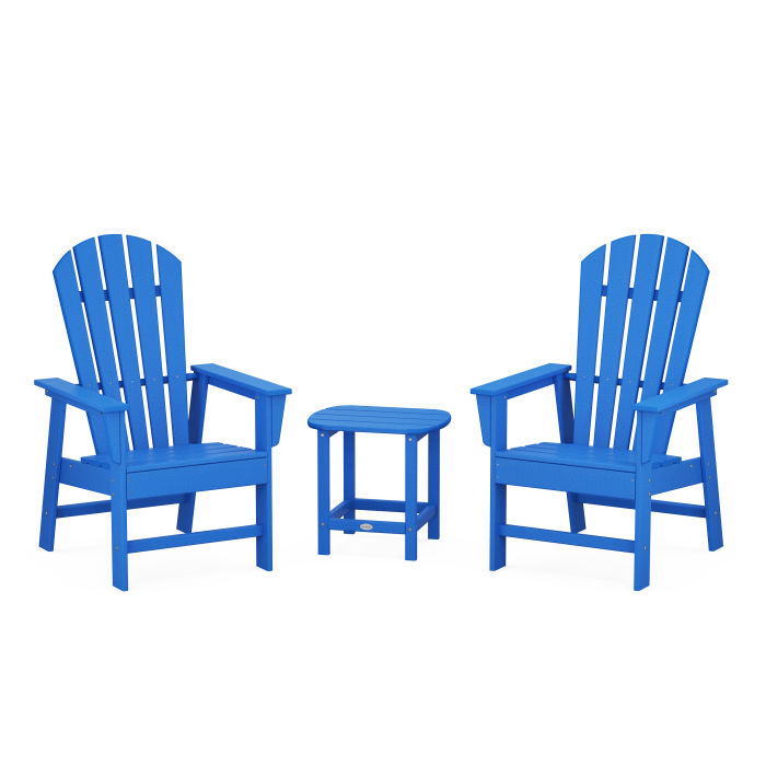 POLYWOOD South Beach Casual Chair 3-Piece Set with 18" South Beach Side Table FREE SHIPPING