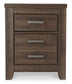 Juararo California King Panel Bed with Mirrored Dresser, Chest and Nightstand