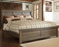 Juararo King Panel Bed with Mirrored Dresser