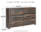 Drystan King Panel Bookcase Bed with Dresser