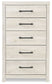 Cambeck Twin Panel Bed with 4 Storage Drawers with Mirrored Dresser and Chest