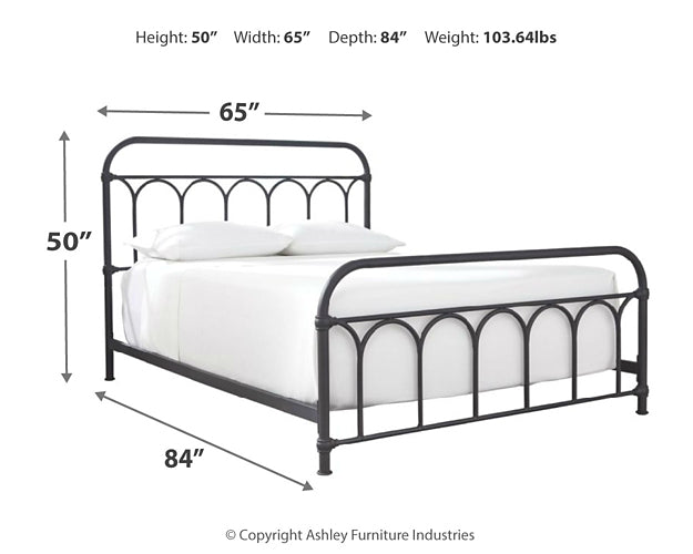 Ashley Express - Nashburg Queen Metal Bed with Mattress