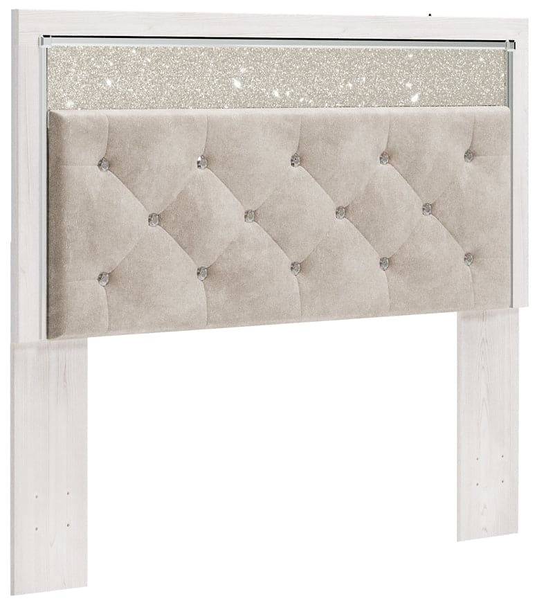 Altyra Queen Panel Headboard with Mirrored Dresser and Chest