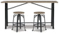 Ashley Express - Lesterton Counter Height Dining Table and 2 Barstools