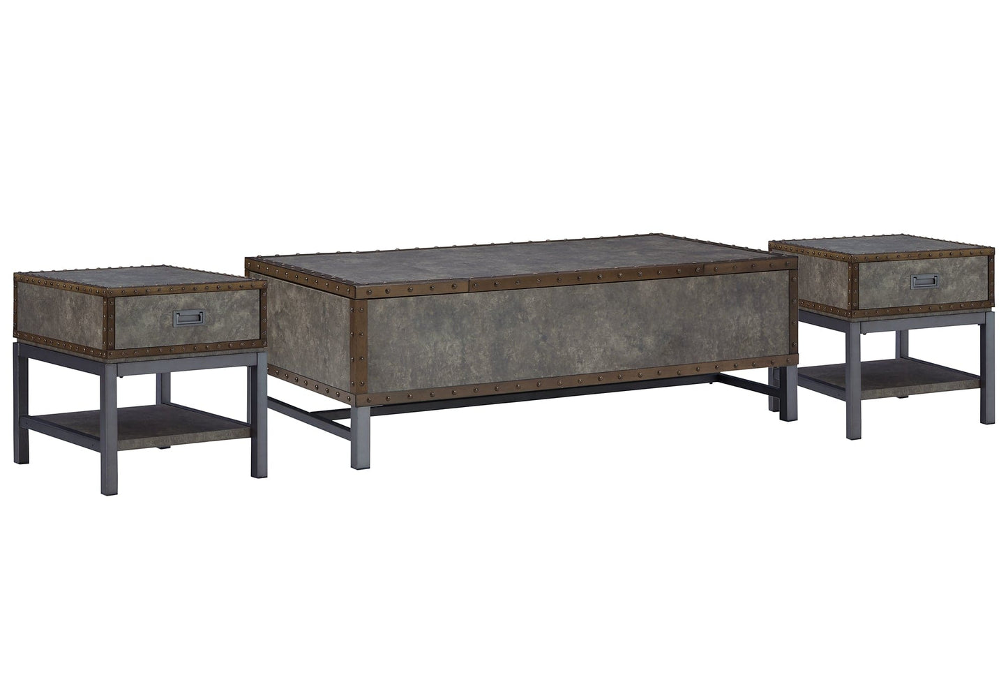 Ashley Express - Derrylin Coffee Table with 2 End Tables