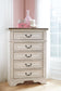 Realyn Twin Panel Bed with Mirrored Dresser and Chest