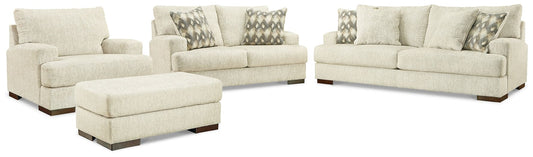 Caretti Sofa, Loveseat, Chair and Ottoman