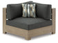 Citrine Park 4-Piece Outdoor Sectional with Ottoman