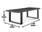 Yves 95-inch Dining Table with 18" leaf