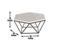 Corvus White Marble Top HexagonCocktail Table