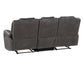 Katrine Manual Reclining Sofa, Charcoal