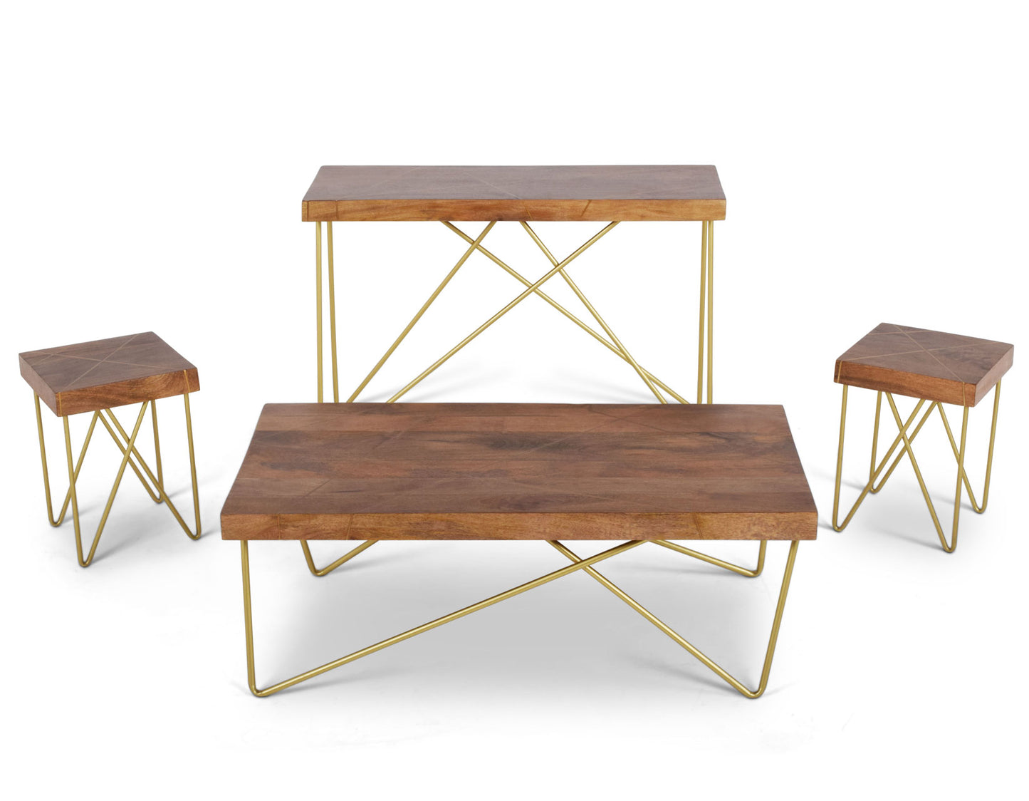 Walter Brass Inlay End Table