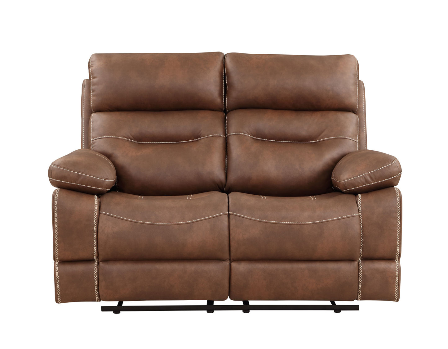 Rudger Manual Reclining Loveseat, Brown