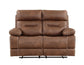 Rudger Manual Reclining Loveseat, Brown