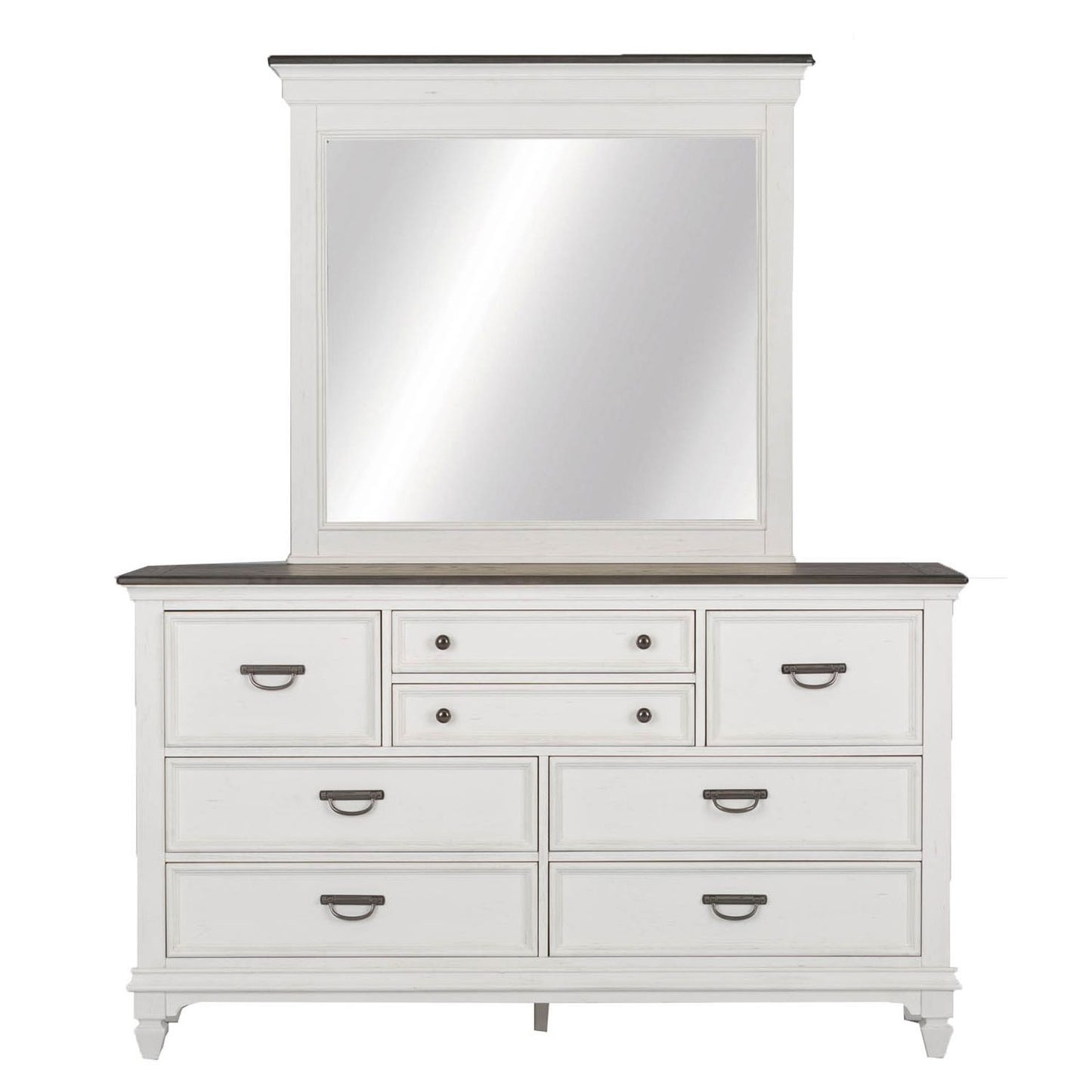 Allyson Park - King California Panel Bed, Dresser & Mirror, Chest, Night Stand