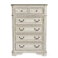 Magnolia Manor - King California Panel Bed, Dresser & Mirror, Chest, Night Stand