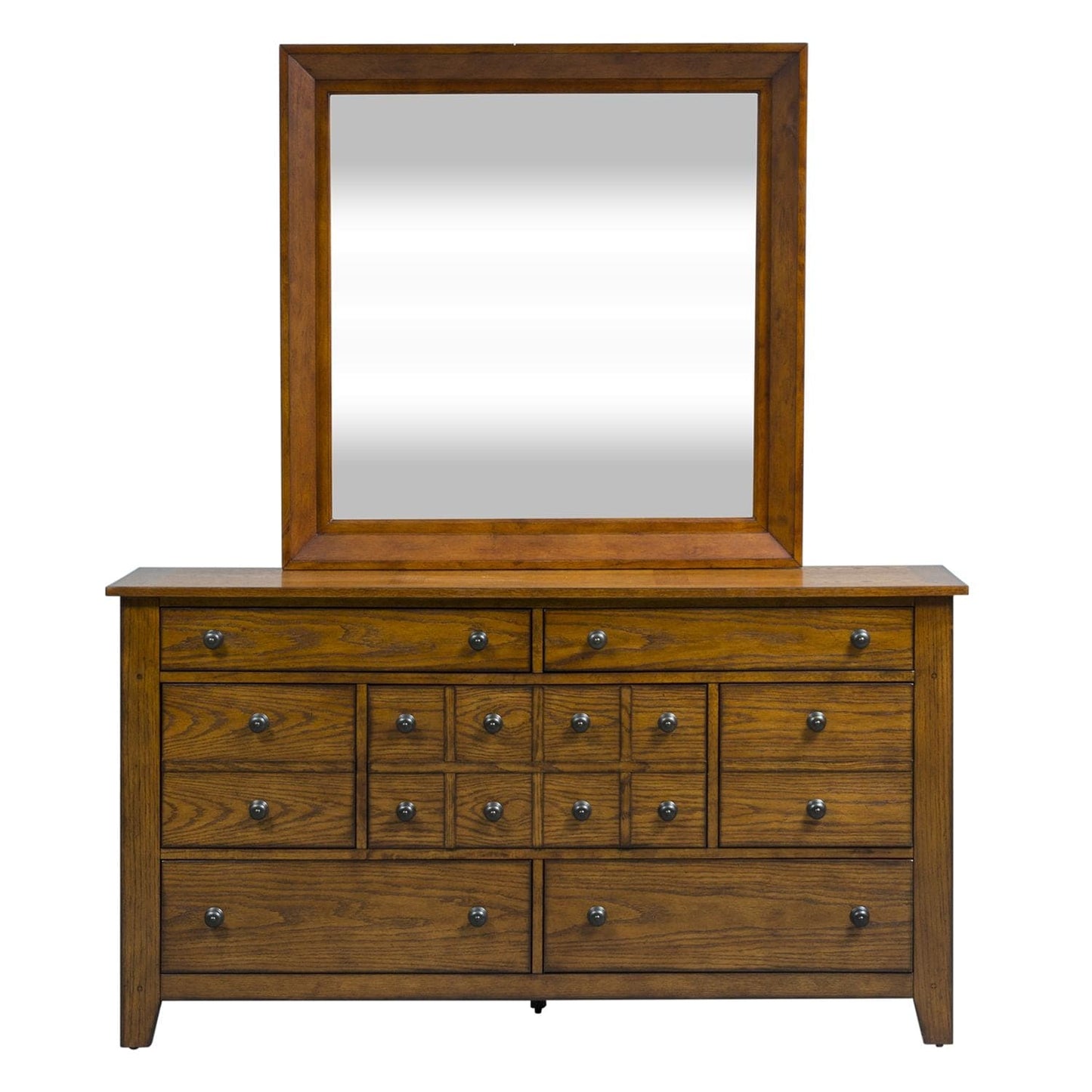 Grandpas Cabin - King California Sleigh Bed, Dresser & Mirror, Chest, Night Stand