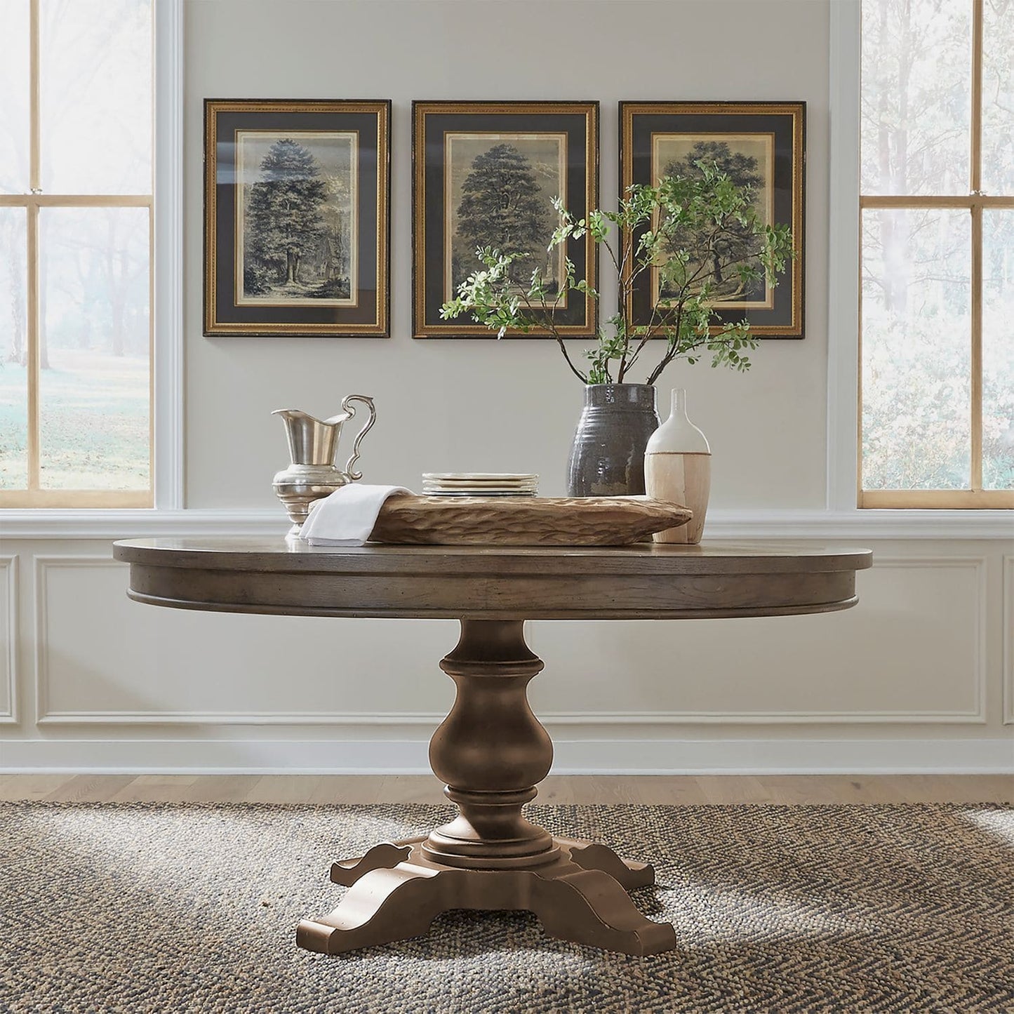 Americana Farmhouse - Pedestal Table Set