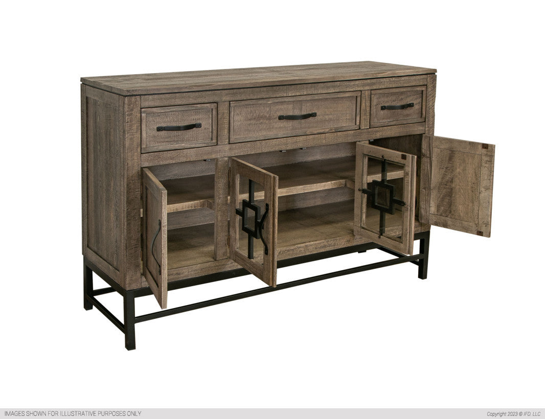 3 Drawer & 4 Doors Console