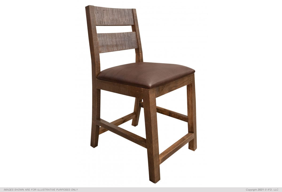 Faux Leather Seat 24" Barstool