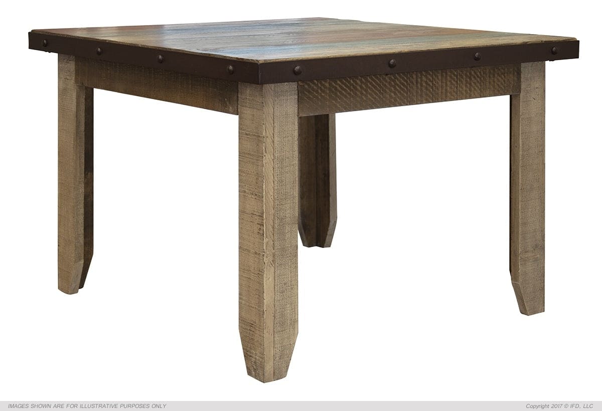 42" Multicolor Striped Dining Table