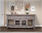 70" TV Stand, w/3 Drawers & 2 Doors, in White Sea Finish