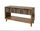 Sofa Table Blue, w/3 multicolor drawers