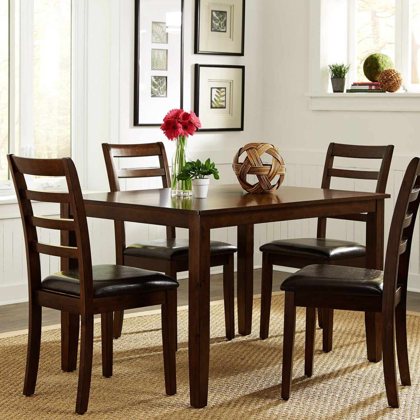 Hampton - 5 Piece Rectangular Leg Table Set