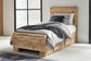 Hyanna Twin Panel Bed with Storage with Mirrored Dresser