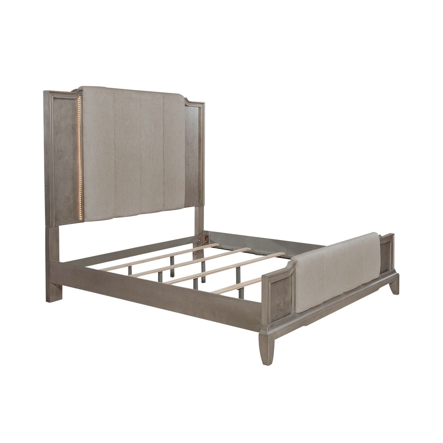 Montage - King California Upholstered Bed, Dresser & Mirror, Chest