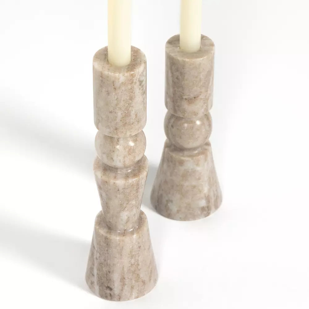 Rosette Taper Candlesticks