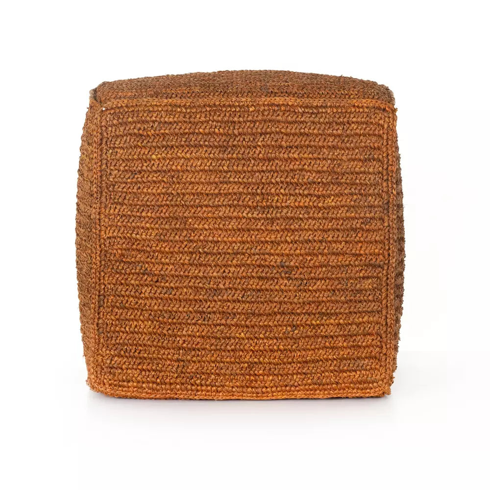 Woven Palm Pouf