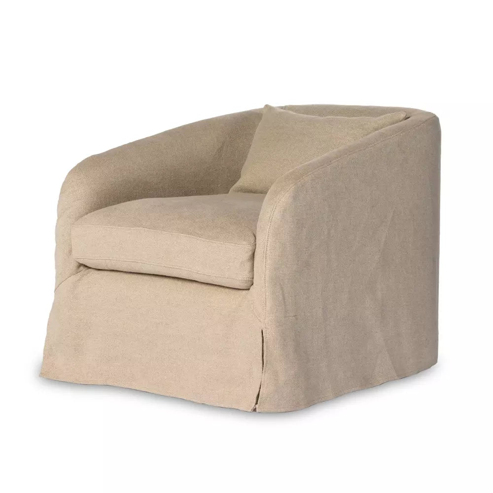 Topanga Slipcover Swivel Chair