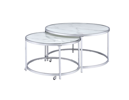 Rayne Nesting Cocktail Table, White