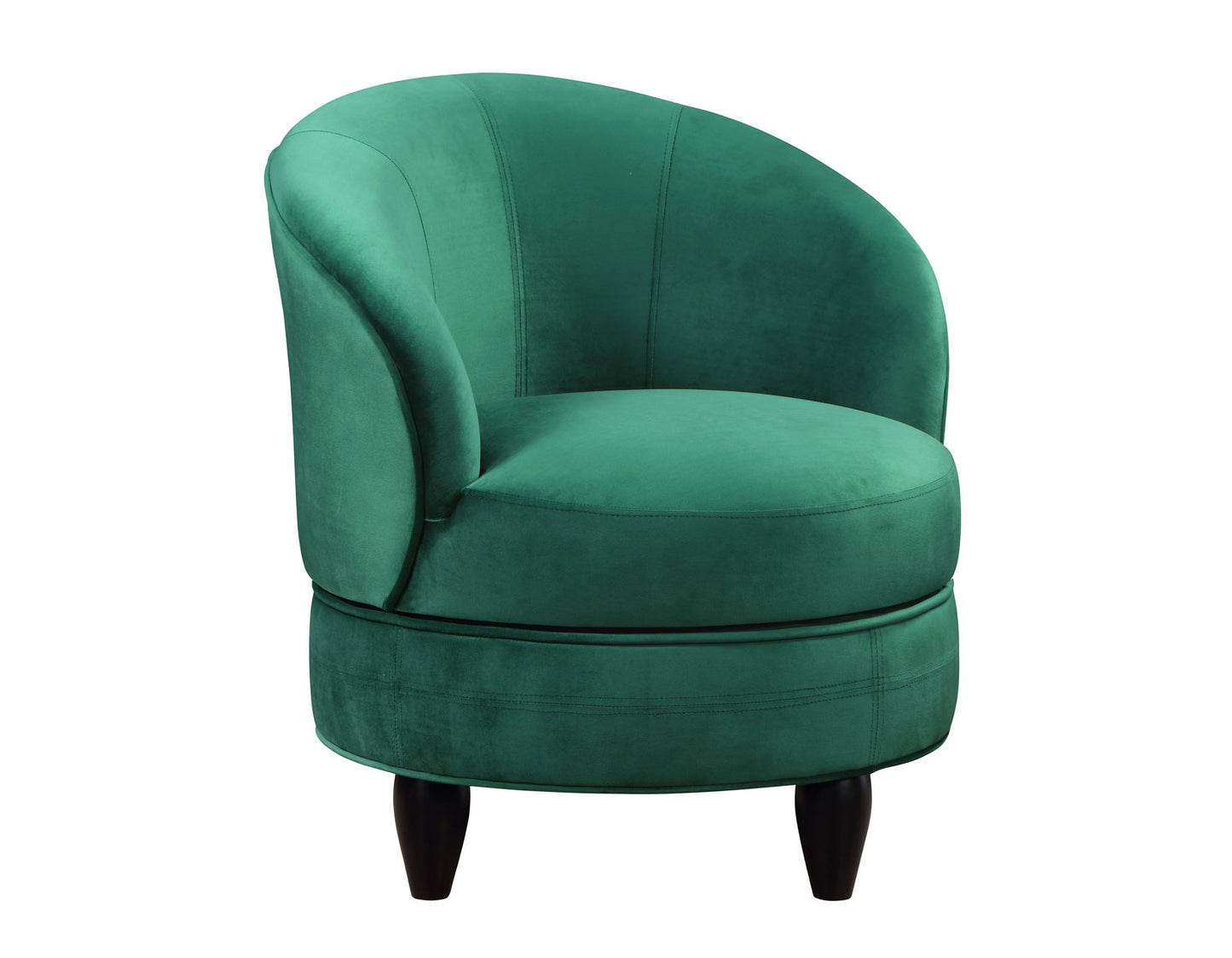 Sophia Swivel Accent Chair, Green Velvet