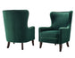 Rosco Wing Back Accent Chair – Emerald