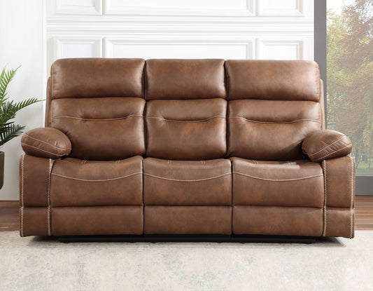 Rudger Manual Reclining Sofa, Chestnut