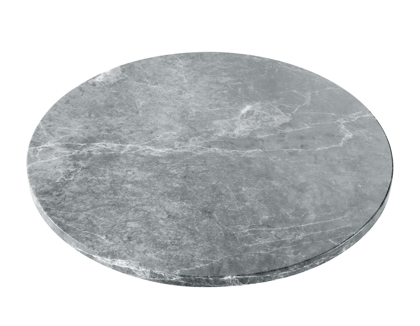 Kaza 18-inch Gray Marble Lazy Susan