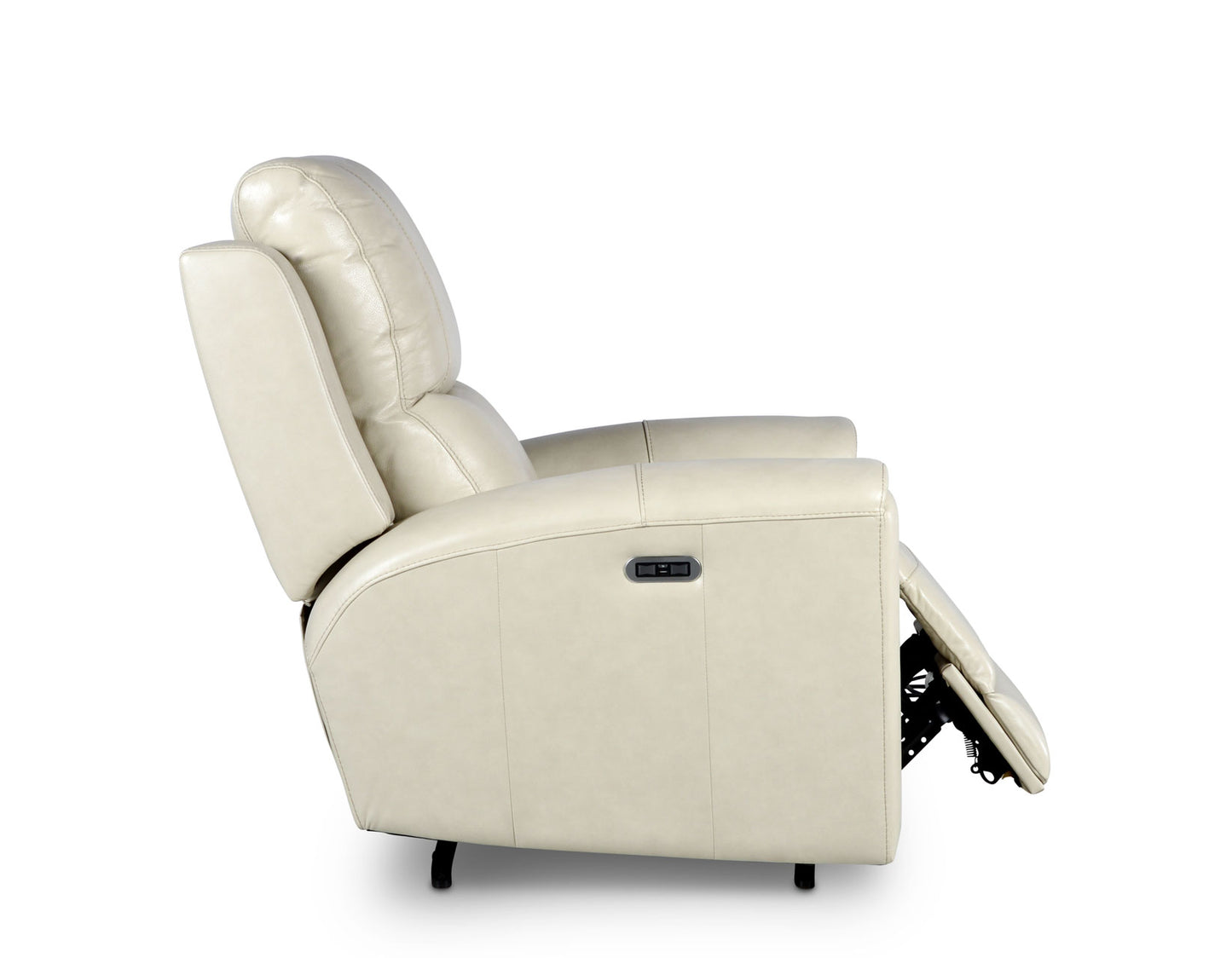 Laurel Dual -Power Leather Recliner, Ivory