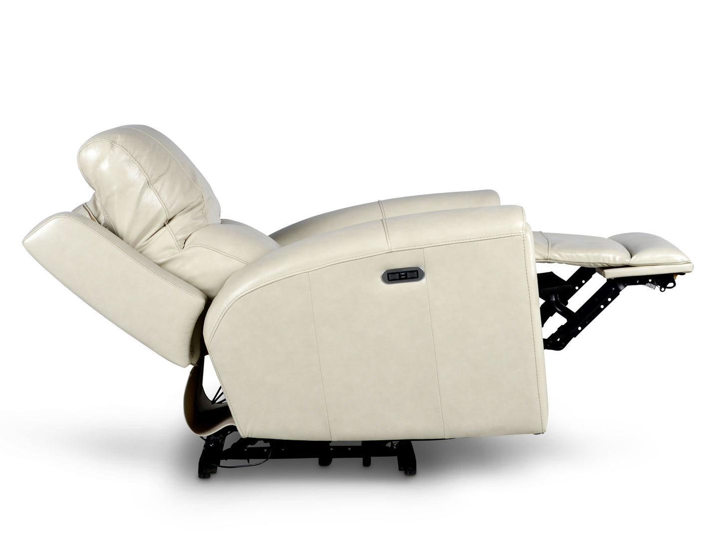 Laurel Dual -Power Leather Recliner, Ivory