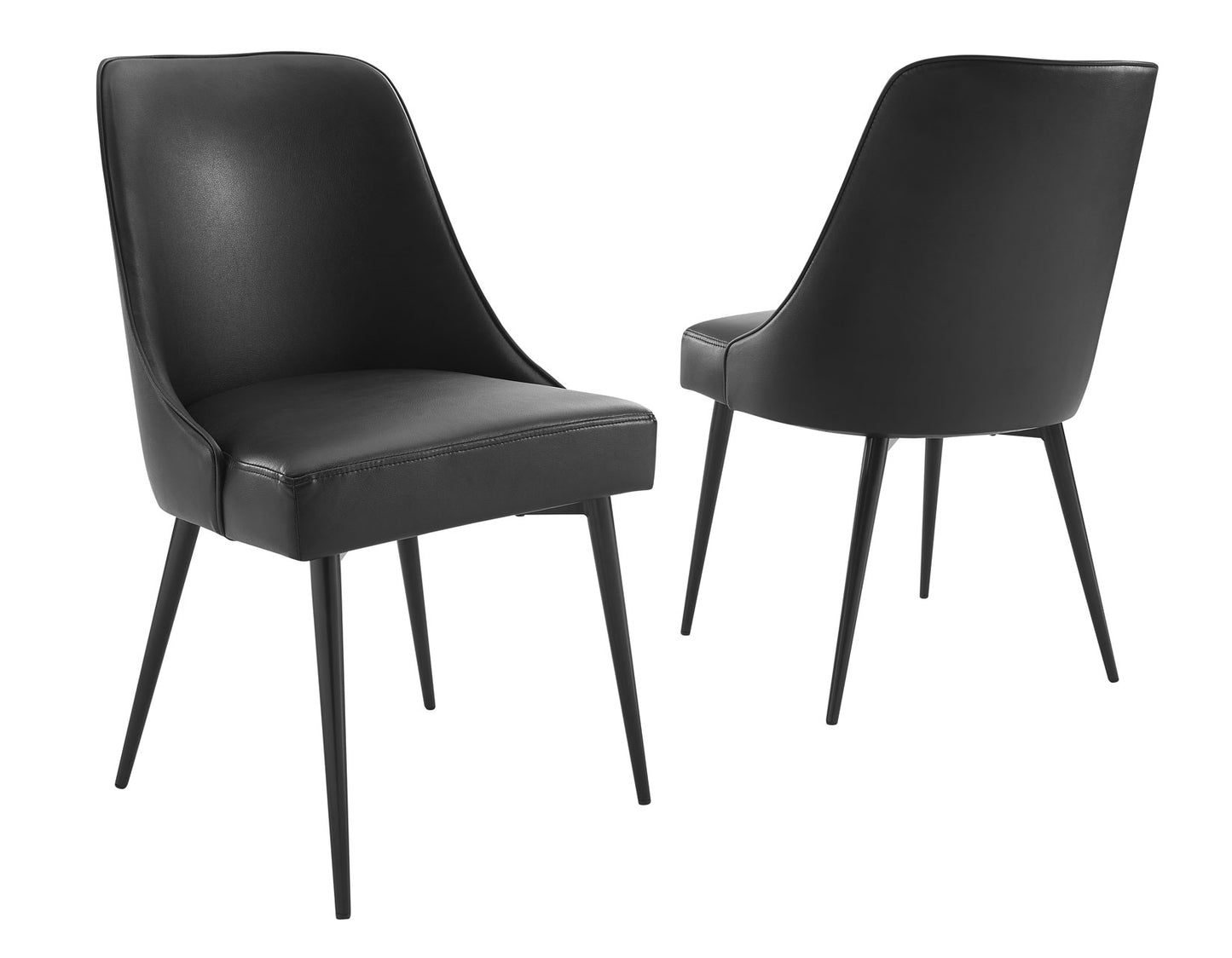 Colfax, Black Leatherette Side Chair