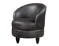 Sophia Swivel Accent Chair, Gray Leatherette