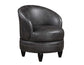 Sophia Swivel Accent Chair, Gray Leatherette