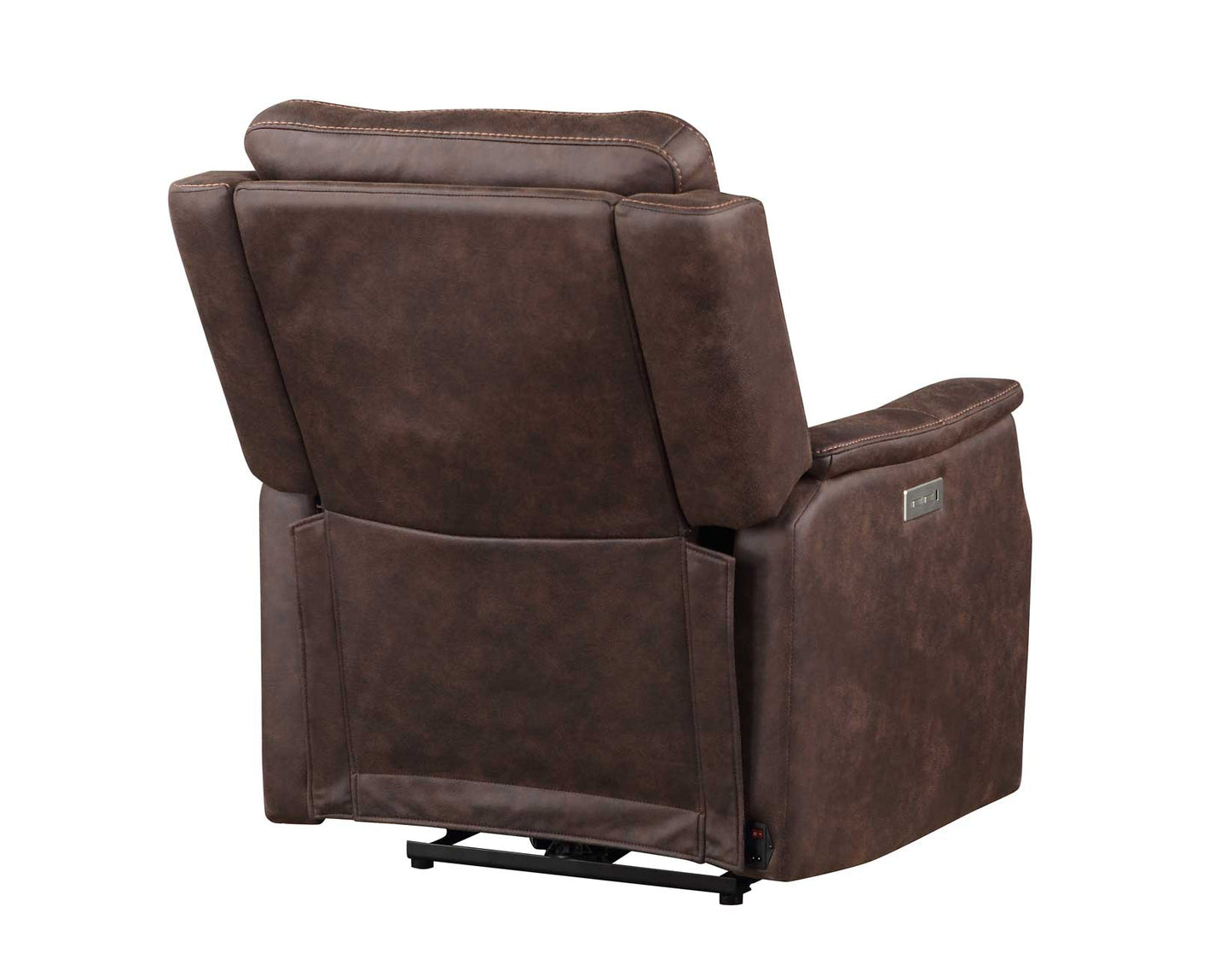 Valencia Dual-Power Leatherette Recliner, Walnut