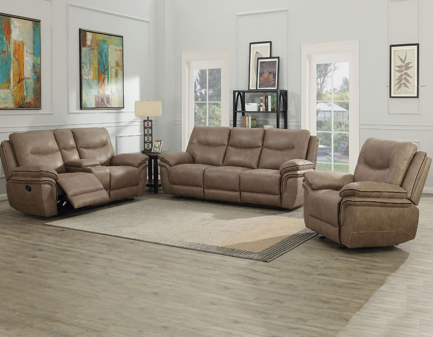 Isabella Manual Reclining Sofa, Sand