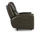 Laurel Dual-Power Leather Recliner, Grey