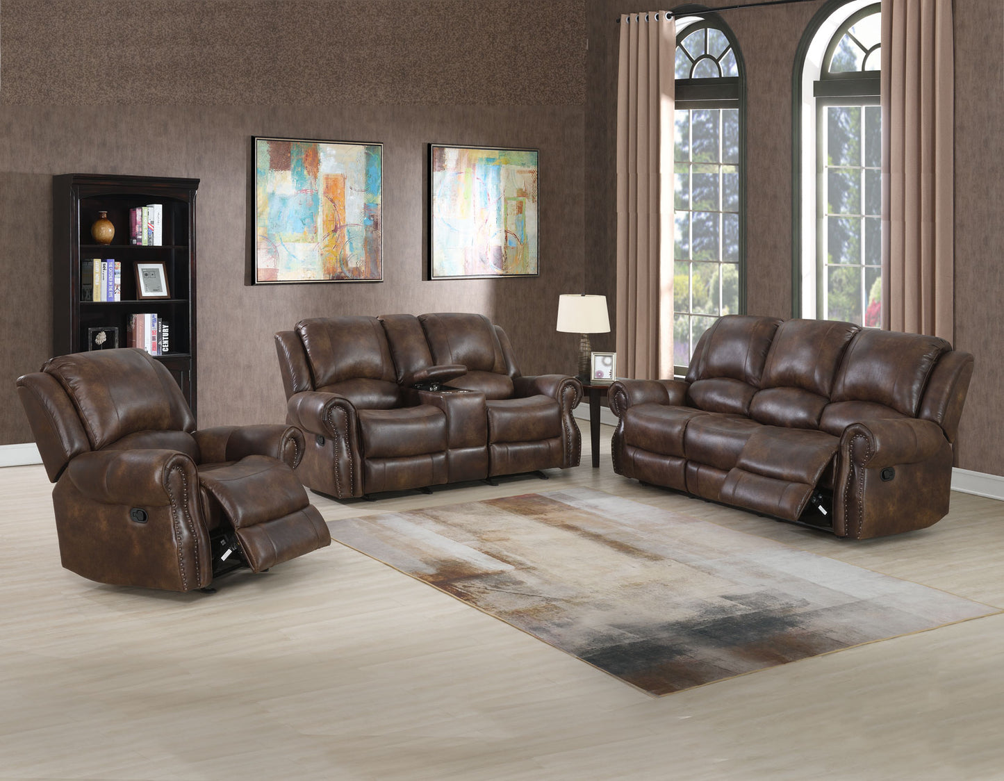 Navarro Manual Reclining Console Loveseat