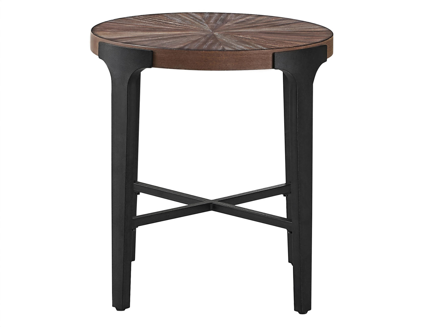 Chevron 22-inch Round End Table