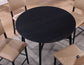 Oslo 46" Round Counter Table, Black